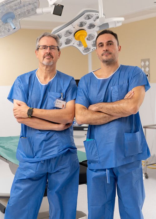 Equipo de cirugía laparoscópica Clínica Vieco Madrid